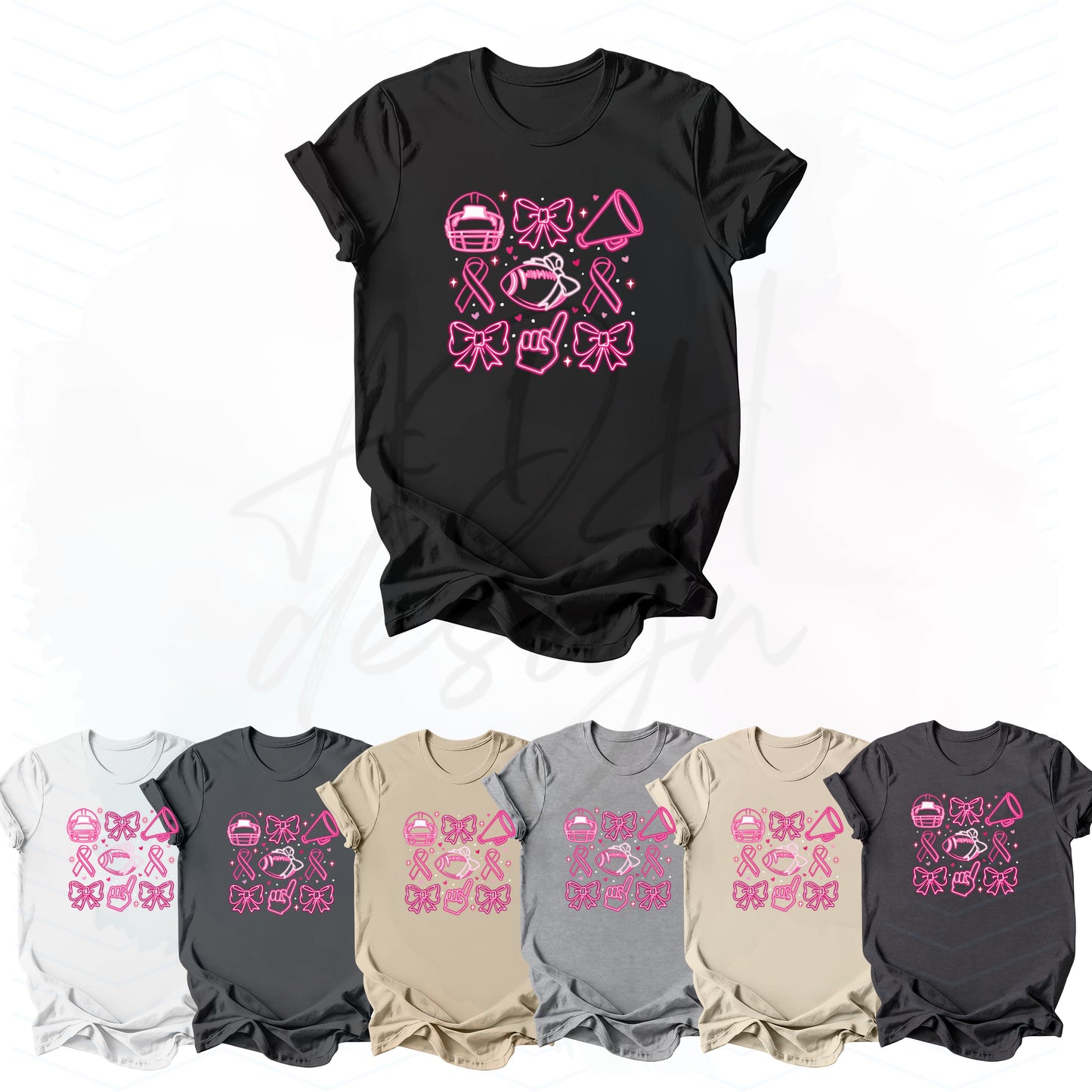 Neon Coquette Football Design