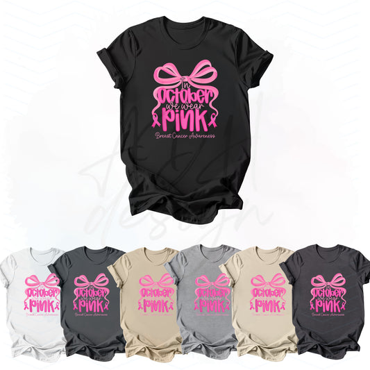October We Wear Pink Coquette Bow